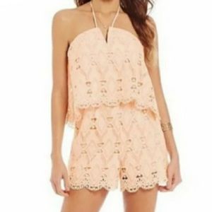 Gianni Bini Light Pink Lace Romper